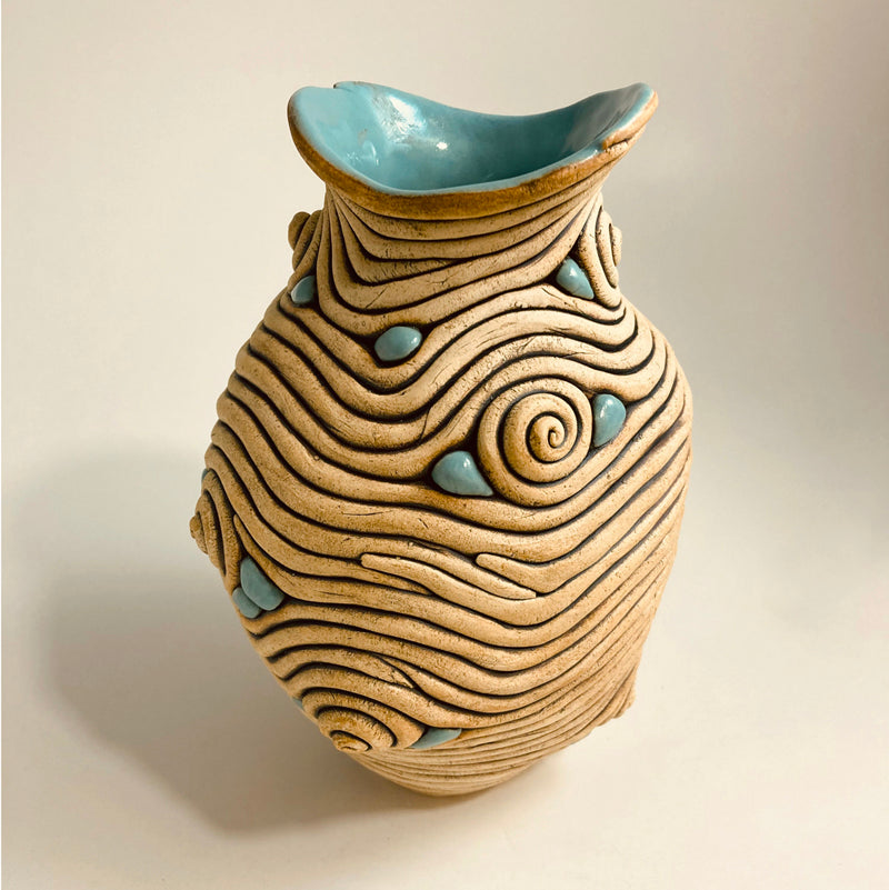 Small Vase with Spiraled Coils