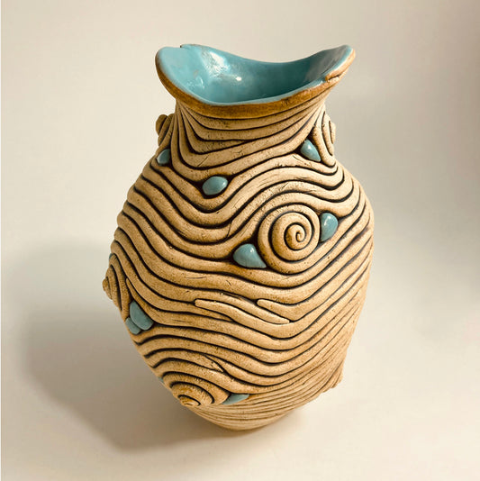 Small Vase with Spiraled Coils