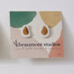 White and Gold Porcelain Post Earrings