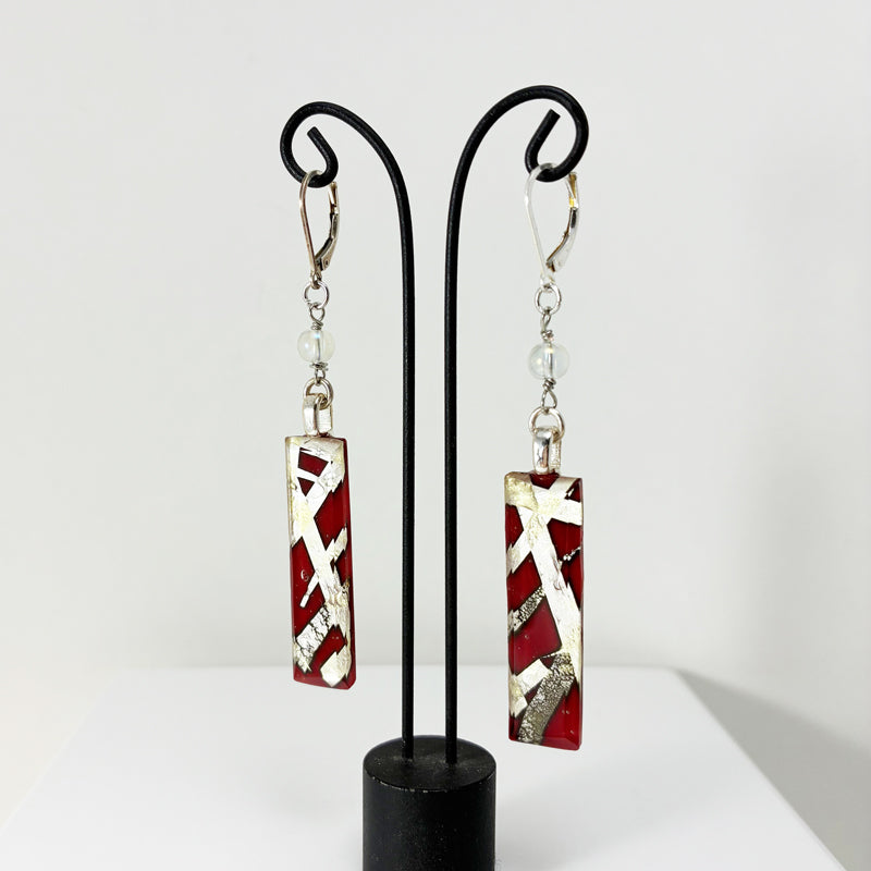 Hanging Fused Glass Earrings