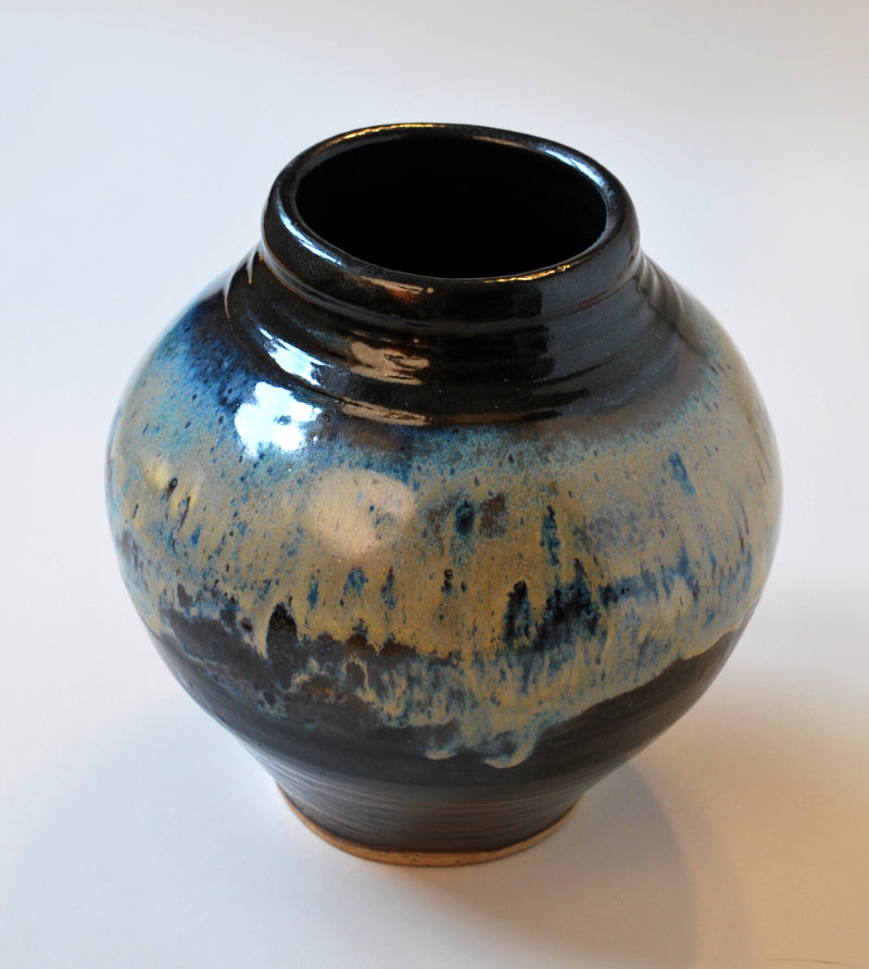 Blue and Black Vase