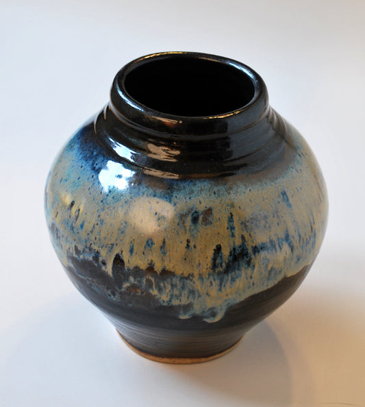 Blue and Black Vase