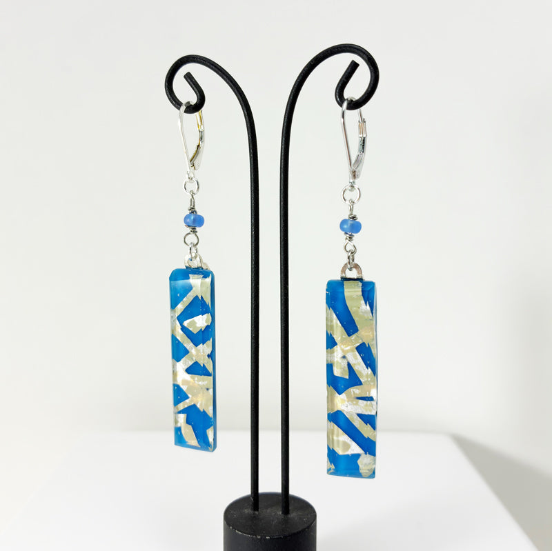 Hanging Fused Glass Earrings