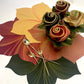 Set of 4 Autumn Place-Settings - Placemats, Napkins & Rings-to-Coasters