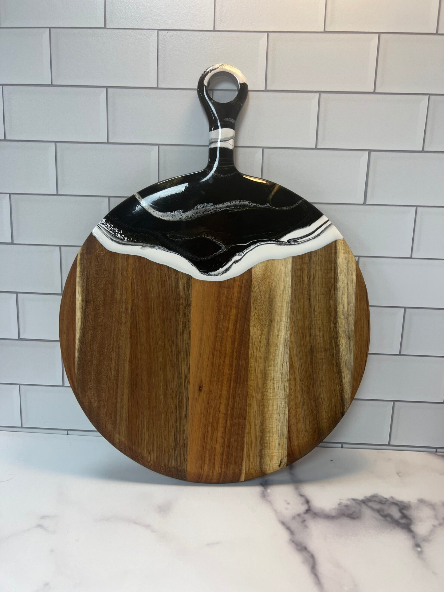 15" Round Cheese Board with Handle