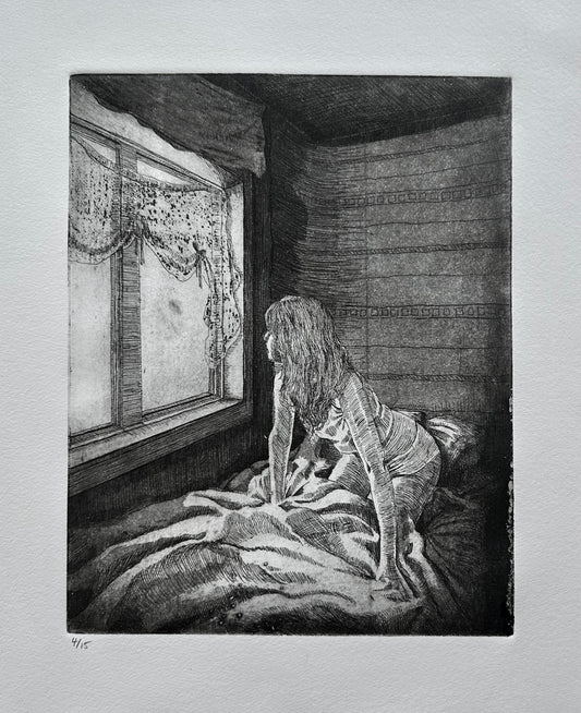 Girl at the Window (ode to Edward Hopper)