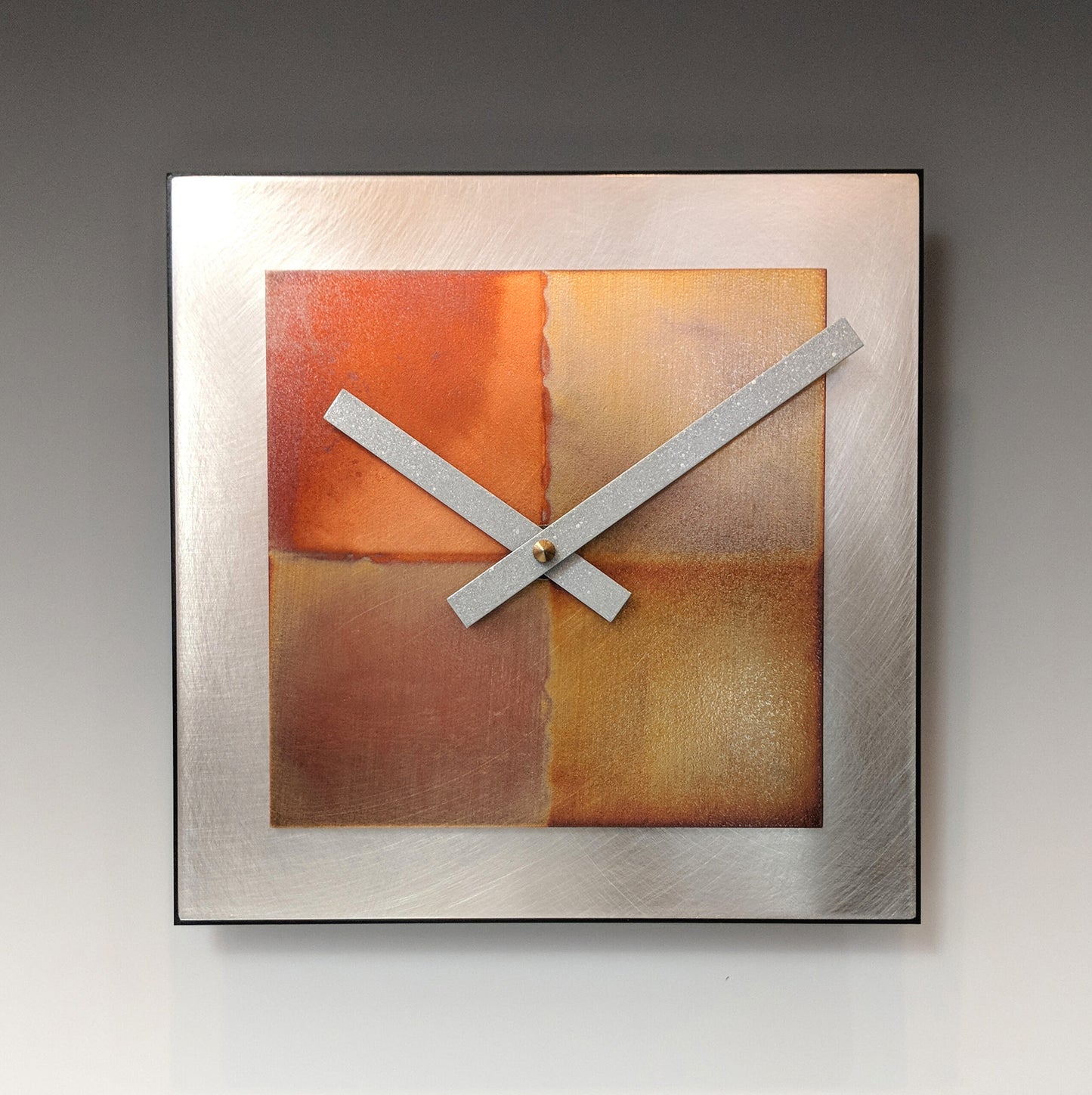 Steel & Copper Wall Clock