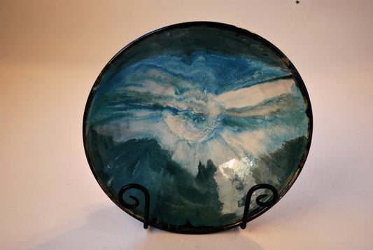 Blue and Teal Painted Bowl