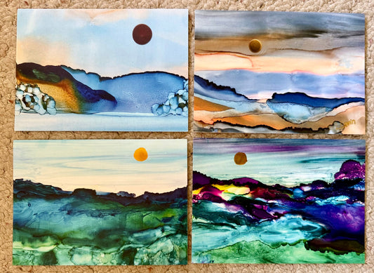 Greeting Cards - set of 4 Assorted