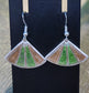 Fan-Shaped Earrings with Color and Resin
