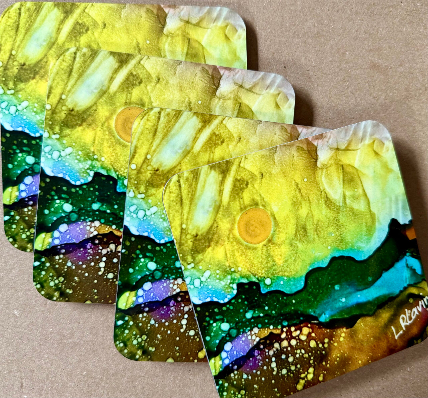 Alcohol Ink Coasters