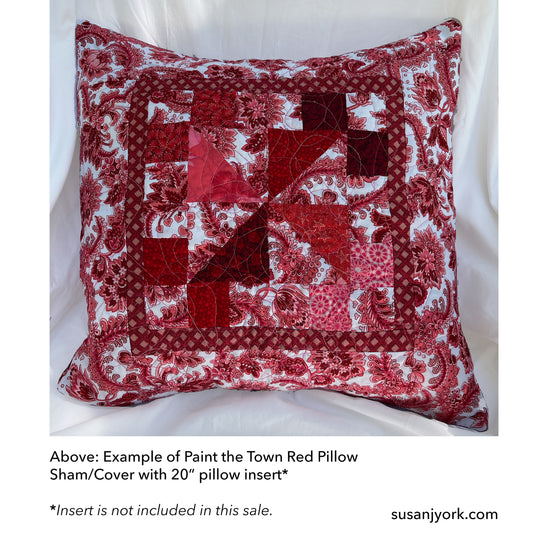 Paint the Town Red Pillow Sham/Cover