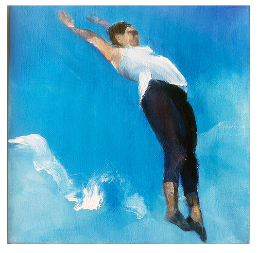 Woman Flying Through Space