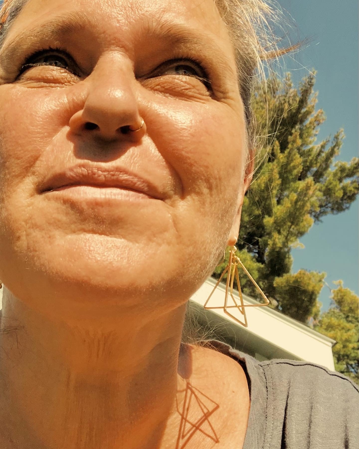 Triple Triangle Kinetic 3D Earrings