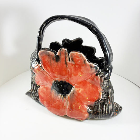 Big Red Flower Handbag Sculpture