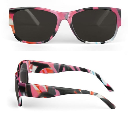 Pink & Black Graffiti Sunglasses