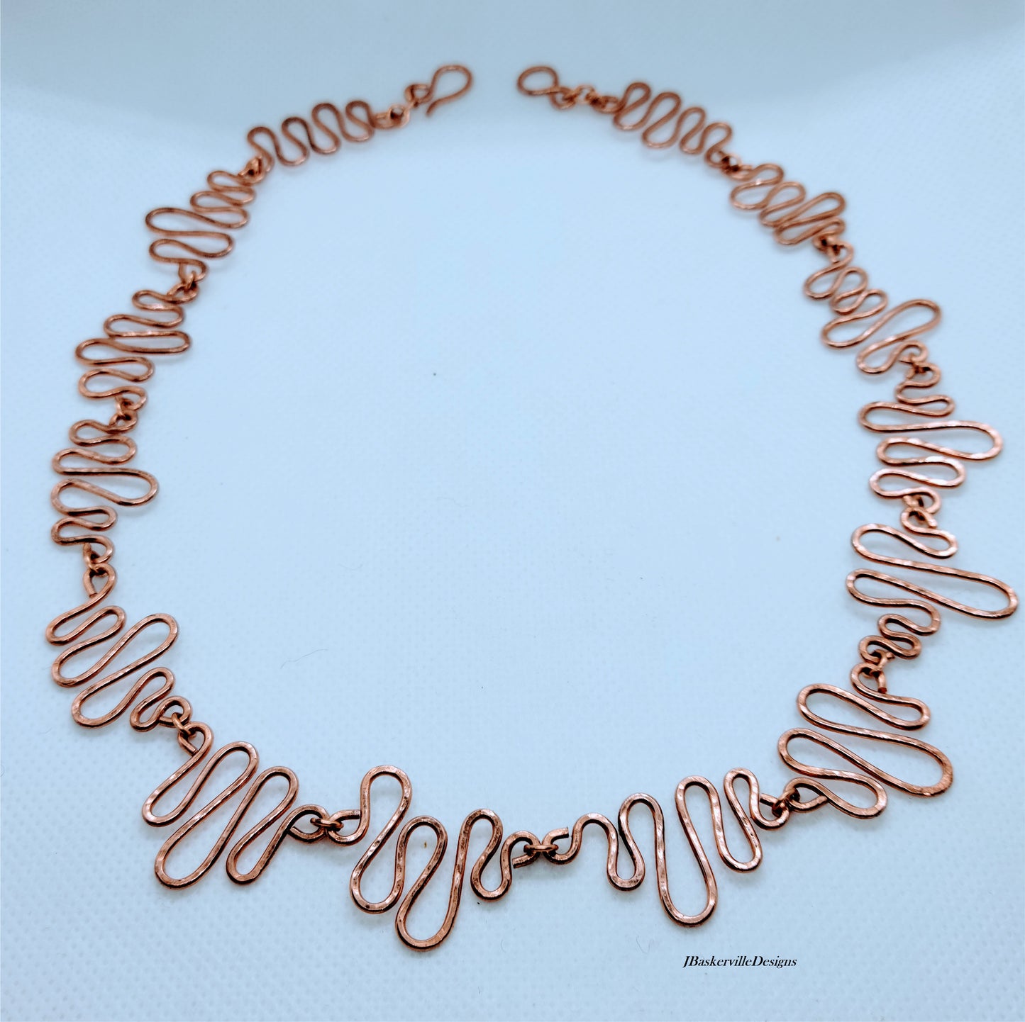 Copper Wire Squiggle Necklace #13 resize needed