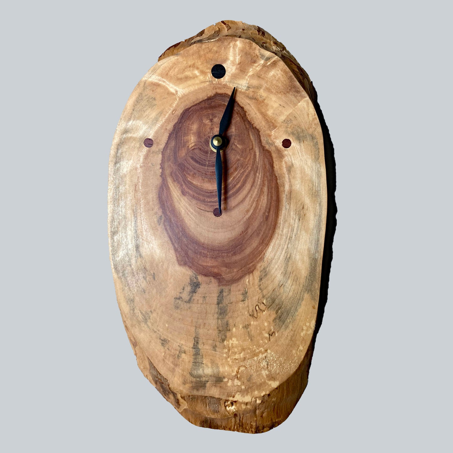 Spalted Birch Closed-Knot Clock