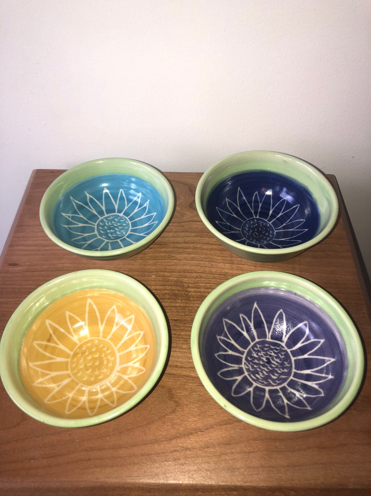Small Multi-Colored Sunflower Ice Cream Bowls