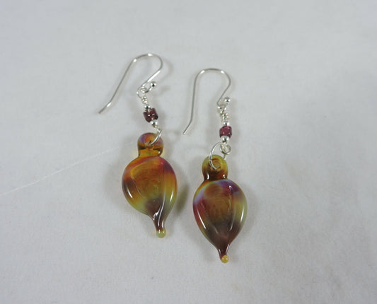 Small Chromacolor Leaf Earrings