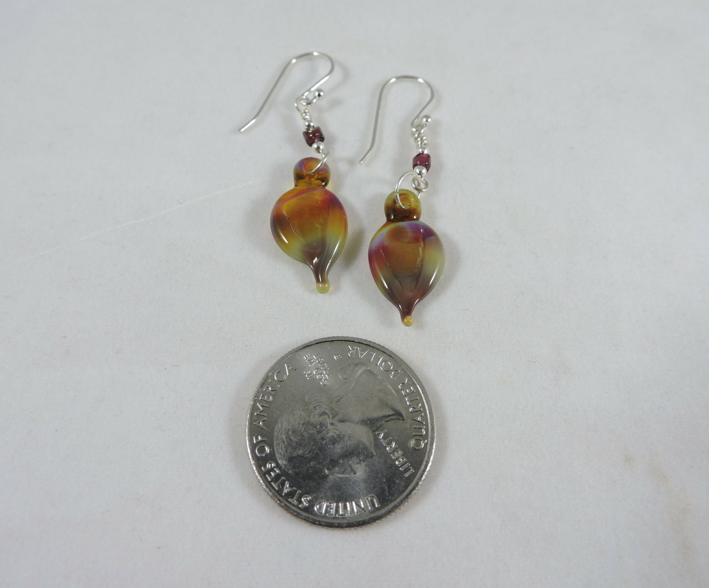 Small Chromacolor Leaf Earrings