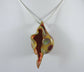 Spotted Autumn Seashell Pendant