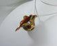 Spotted Autumn Seashell Pendant