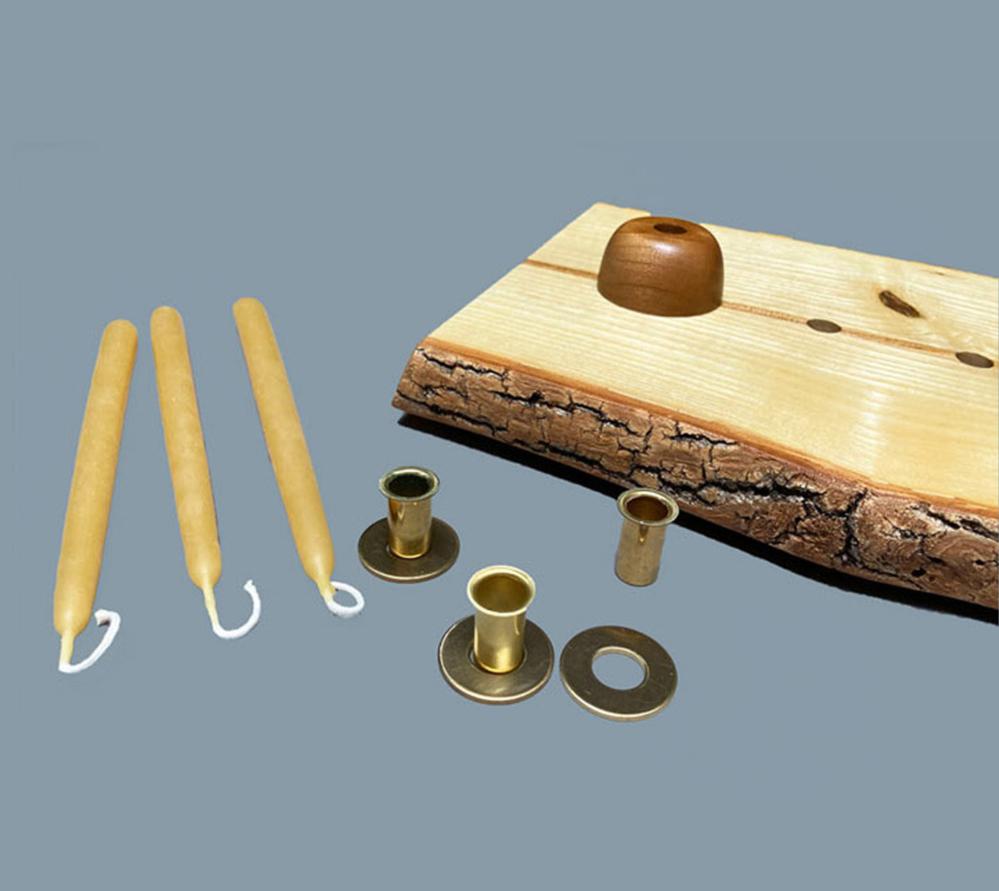 Live-Edge Ash Menorah