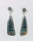 Onyx and Opalized Petrified Wood Earrings